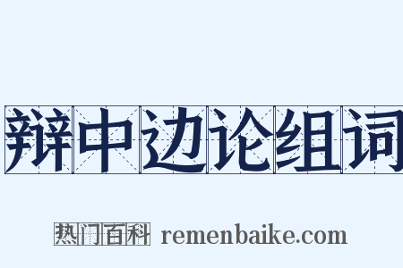 辩中边论组词是什么意思的图片